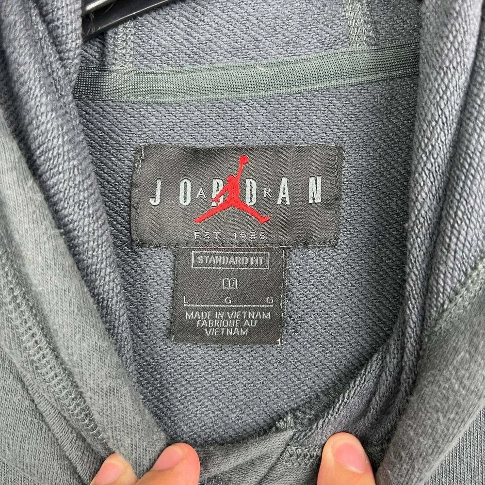 Air Jordan Lady Vikings Hoodie Men Large Gray Jumpman Pullover Long Sleeve L